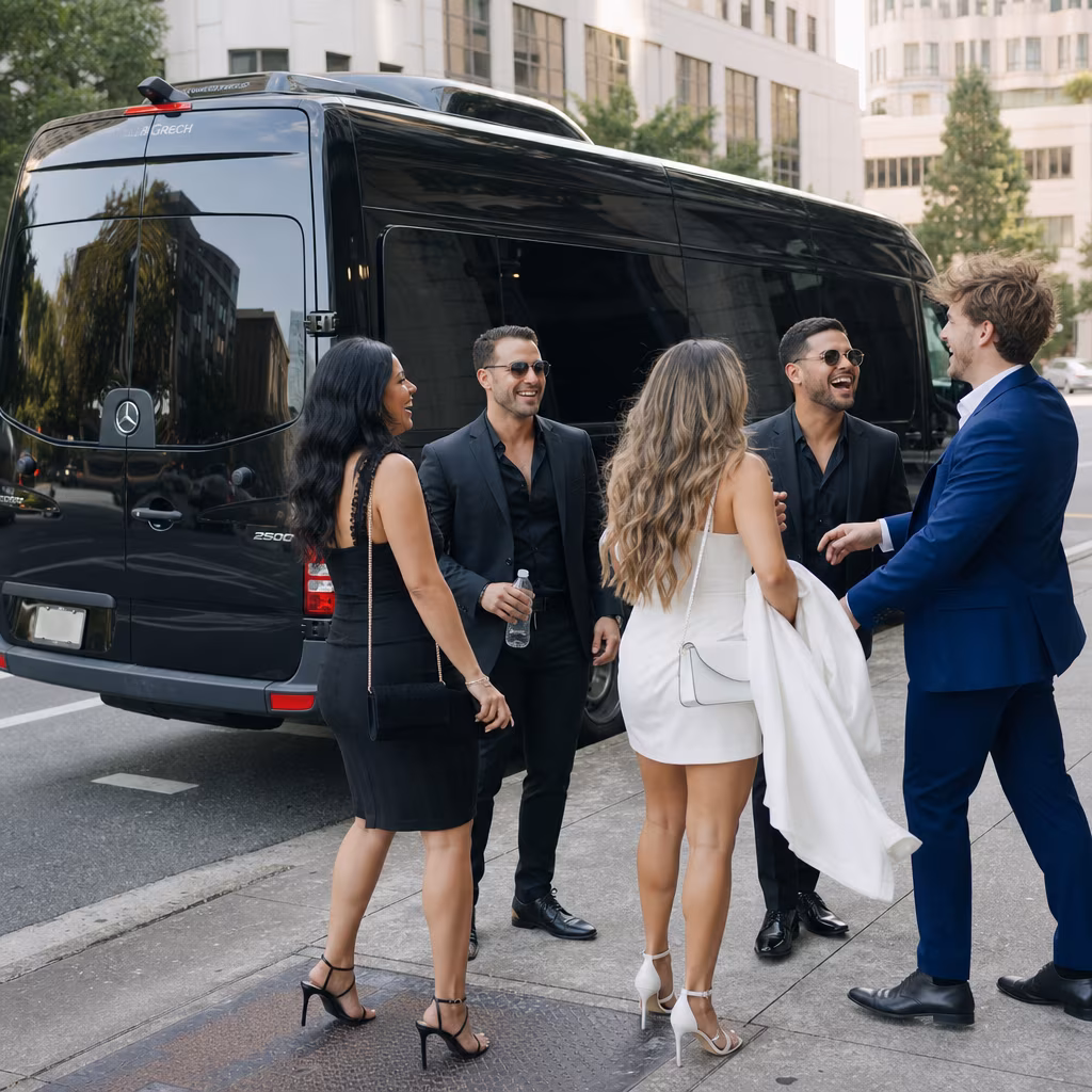 Bachelor and bachelorette party bus