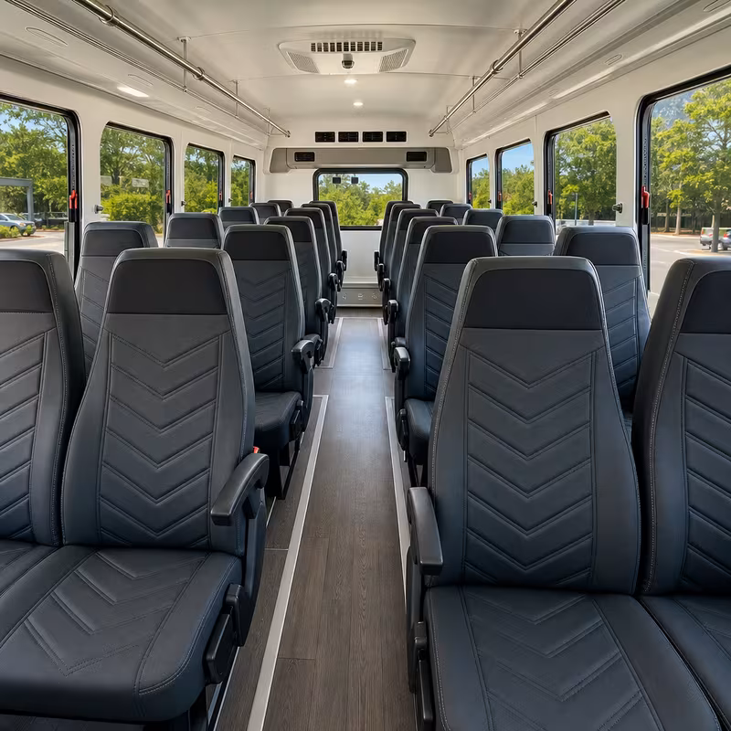 15-35 Passenger Minibus Interior