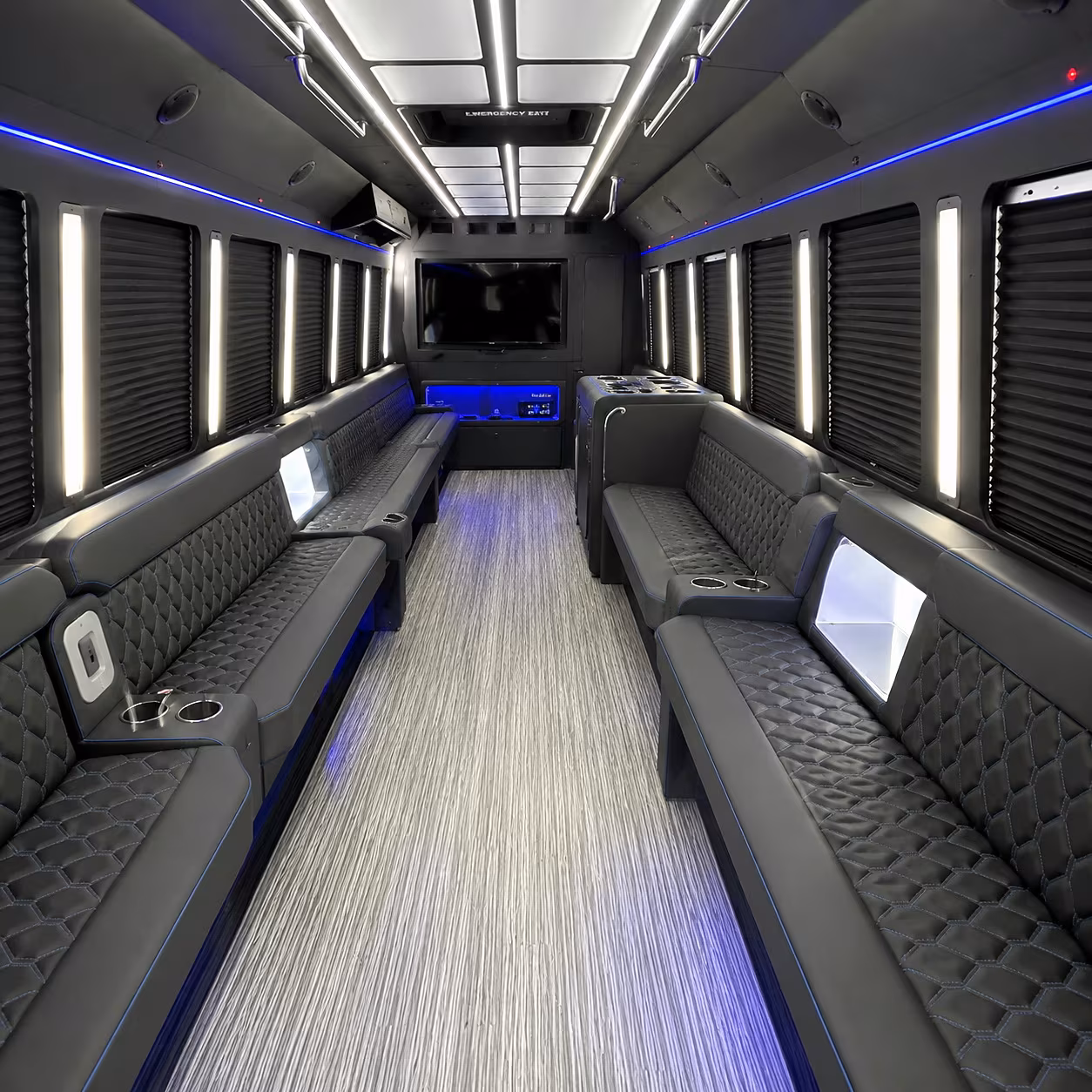 Orlando Bachelor & Bachelorette Transportation party bus interior