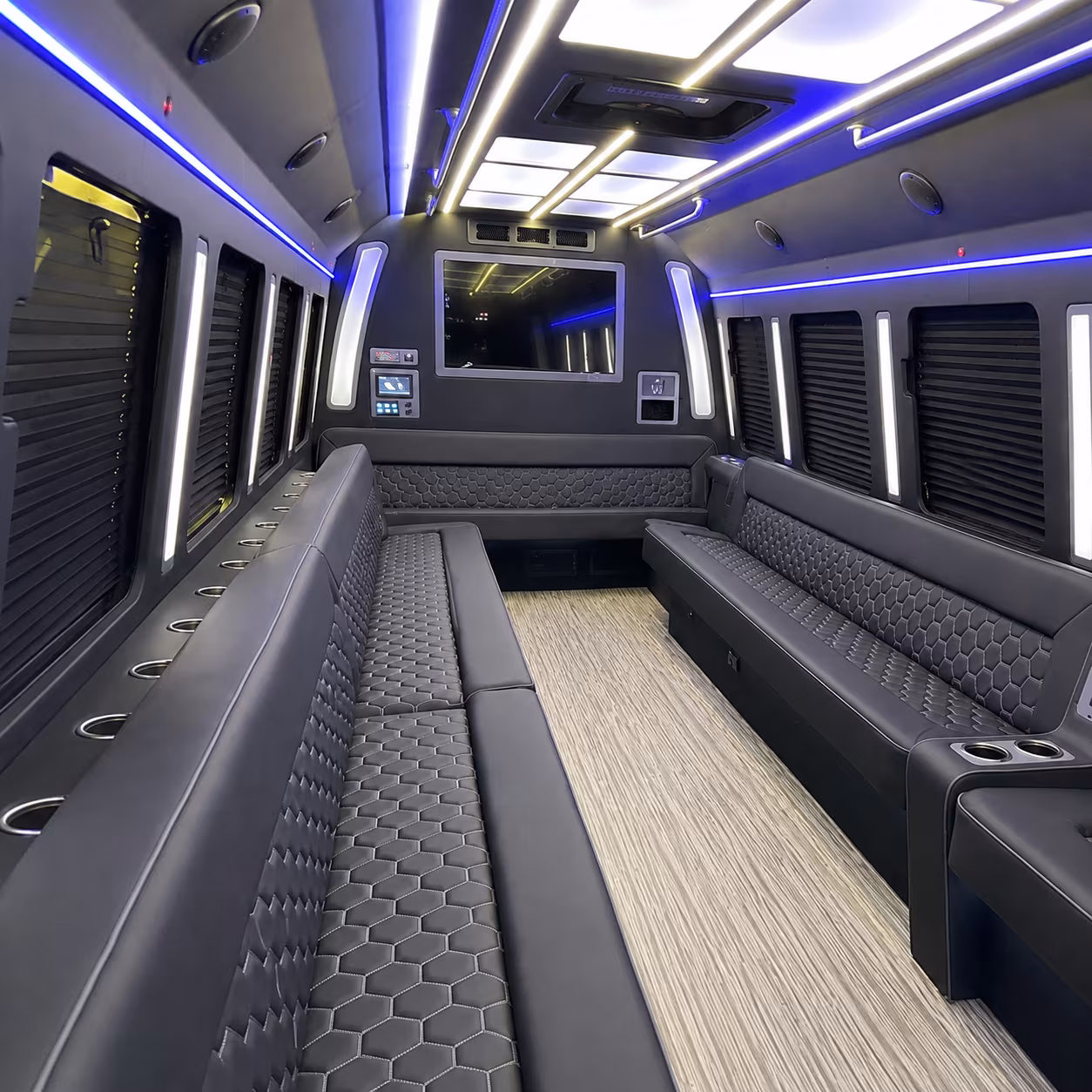 Orlando Private Event Transportation party bus interior